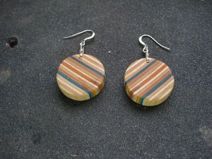 Boucles d'oreilles en bambou naturel Boucles d'oreilles tendance en rotin Boucles d'oreilles géométriques en raphia recyclable pour femmes à prix d'usine Logo personnalisé - Product Image 6