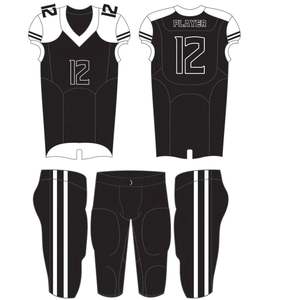 Maillot de football américain unisexe avec logo personnalisé Ensemble de football pour jeunes en coton imprimé Technics pour adultes - Product Image 2