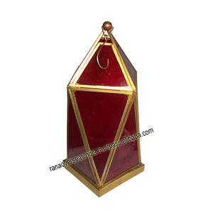 High Quality Unique Design Wedding Party Christmas Decorative Metal and <b>Glass</b> Hanging <b>Lantern</b> Available in Various Design - Product Image 3
