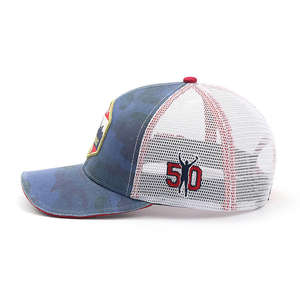 Venta al por mayor de gorra de béisbol personalizada unisex Oxford 6 paneles digital impreso transpirable impermeable 100% algodón adulto para deportes al aire libre - Product Image 5