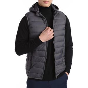 2025 Breathable Mens <b>Puffer</b> <b>Vest</b> Custom Logo Sleeveless Glossy <b>Jacket</b> Shiny Bubble Winter Outerwear Waterproof <b>Puffer</b> <b>Vest</b> - Product Image 2