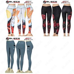 Blaze Fight Wear Leggings de Yoga de cintura alta personalizados Secado rápido Transpirable Plus Crossover Patrón sólido Cintura elástica - Product Image 1