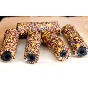 Indian Handmade Millefiori Necklace Decorated with Crystal Glass <b>Beads</b> and Lampwork Jewelry for Jewelry Making - Product Image 1