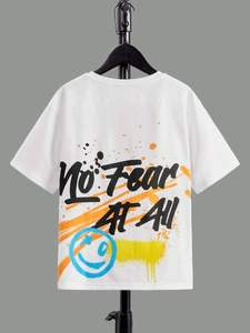 T-shirt surdimensionné pour hommes 220 grammes 100% coton lourd personnalisé DTF impression T-shirt lavage à l'acide T-shirt en gros blanc en détresse Ts - Product Image 6