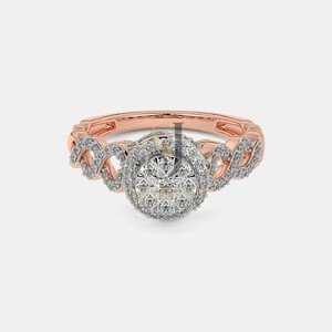 Lujo 14K 18K oro rosa IGI certificado 925 plata esterlina oro Hip Hop joyería Sparkle Iced Out Moissanite anillos finos para hombres - Product Image 3