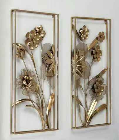 Nordic Light Luxury Wall Decoration Creative Iron Wall Decoration New Chinese Style Background Metal Wall Hanging