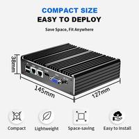 Mini PC industriel sans ventilateur Intel Celeron N2930, ordinateur de bureau, 2RS232, 2LAN, double écran, Linux, Windows, client, expédition en 2 jours