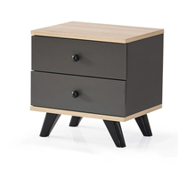 Mesa de Noche Moderna con Panel de Madera, Estándar de Hotel, para Dormitorio, Sala de Estar, Comedor, Muebles para el Hogar