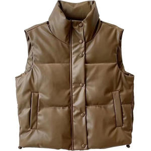 Offres Spéciales veste à bulles sans manches vêtements personnalisés en polyester extérieur sans capuche gilet bouffant court pour femmes/hommes gilet en cuir - Product Image 6