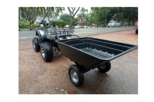 Heavy Duty 900lbs Charge Ferme Jardin Atelier Durable Roulement Polyéthylène Baignoire Pneumatique Roue Brouette Trailing Dump Cart - Product Image 2