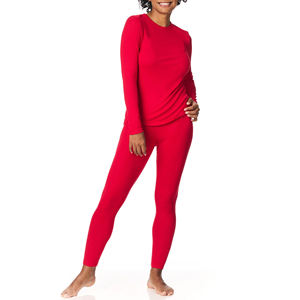 New 2025 Factory Price Thermal <b>Underwear</b> Solid Color Female Long Johns <b>Womens</b> Thermal Suits Cotton - Product Image 2