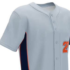 Superventas 2024 nueva llegada camisetas de béisbol con cuello en V con panel de solapa y botón completo camisetas de softball sublimación impresa - Product Image 4