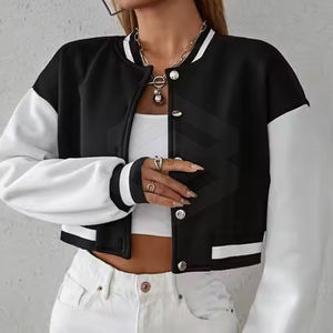 Veste Letterman Crop Top personnalisée, veste Letterman de superbe qualité, design unique, veste Letterman pour femmes - Product Image 5