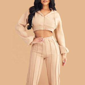 ชุดสเวตเตอร์แบบสวมหัวมีฮู้ดแบบสวมหัวผ้าขนแกะคอตตอน100% ชุดวอร์มซักความยาวผ้าแจ็คการ์ด3D กลับมีฮู้ดสำหรับฤดูหนาว - Product Image 3