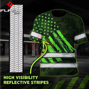 เสื้อสะท้อนแสงความปลอดภัยระดับ 1 แบบพิมพ์ลายซับลิเมชั่นตามสั่ง สำหรับผู้ชาย พร้อมโลโก้แบบกำหนดเอง กันน้ำ - Product Image 3