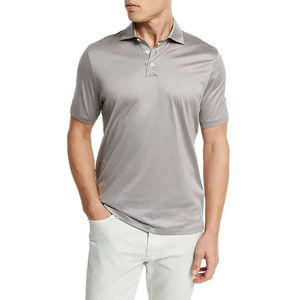 Camiseta Polo de algodón transpirable con estampado de transferencia de calor, Camiseta estilo Polo para hombre, ropa informal ligera de algodón con logotipo personalizado - Product Image 3