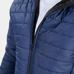 Custom <b>Men's</b> Oversized Jacquard Puffer Jacket Designer Puff-<b>Padded</b> Coat Standing <b>Shirt</b> Featuring OEM Logo Winter Bubble Look - Product Image 5