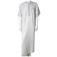 Nouvelle arrivée, thobe de haute qualité et douce pour hommes, manches longues, vêtements musulmans traditionnels avec style saoudien