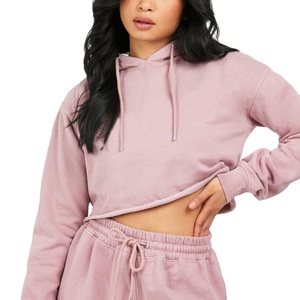 Haute qualité poids lourd femmes lavage à l'acide survêtements Logo personnalisé survêtements bouffée impression femmes lavage à l'acide survêtements 2026 - Product Image 2