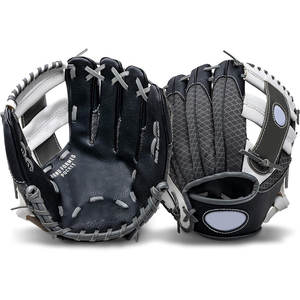 2024 OEM de alta calidad profesional Softball béisbol mano izquierda guante guantes de bateo de cuero negro - Product Image 1