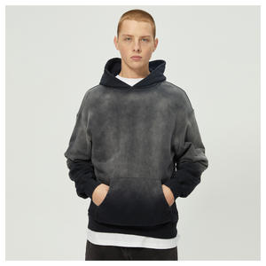 Sudaderas con capucha lavadas con ácido DTG de moda para hombre, sudaderas personalizadas de algodón 100% al por mayor para invierno - Product Image 4
