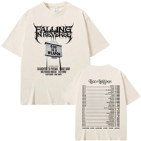 T-shirt Rock Band Falling in Reverse World Tour 2025 – Collection Été Homme Femme Décontracté Oversize Streetwear Coton Vintage