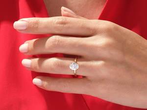 Anillo de moissanita Original de Plata de Ley 925 IGI certificado D Color VVS claridad Oval corte brillante solitario joyería de compromiso - Product Image 4