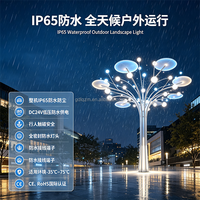 Sculpture d'arbre lumineuse RGB en acier inoxydable avec télécommande, éclairage extérieur IP65 pour parcs et aménagements paysagers