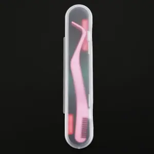 Makeup Tool Custom Logo Strip <b>Eyelash</b> Pink Gold Sliver Steel <b>Eyelash</b> Extension <b>Applicator</b> Tweezers - Product Image 5