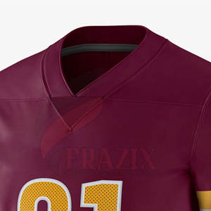 เสื้อเจอร์ซีย์อเมริกันฟุตบอลแบบสวมใส่สบาย ระบายอากาศได้ดี ไซส์ใหญ่ แขนสั้น ออกแบบเองได้ ขายดีที่สุด - Product Image 3