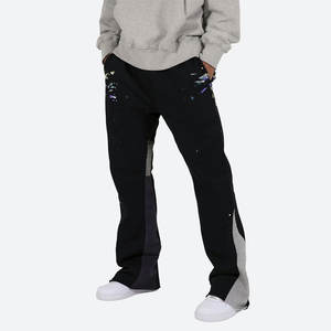 Pantalones deportivos apilados de otoño e invierno para hombre, pantalones de lana de algodón de cintura alta o media, estilo informal holgado - Product Image 1