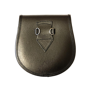 Estilo tradicional tartán Sporran tres borlas cuero genuino Kilt accesorio para músicos cuero genuino Sporran para la venta - Product Image 2