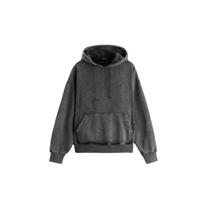 Pull-over à capuche personnalisé délavé à l'acide surdimensionné lourd 3D hiver XS pull-over à capuche vintage délavé pour hommes vente en gros - Product Image 2