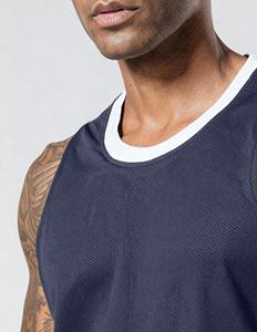 Conjunto de Camiseta de Baloncesto sin Mangas, Cuello en V, Corte Atlético, 100% Poliéster, Transpirable, con Estampado por Transferencia de Calor, para Verano - Product Image 6