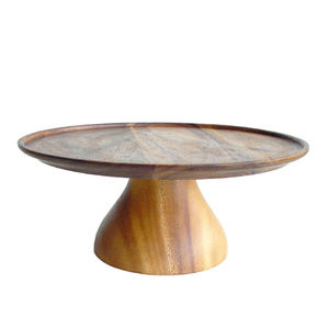 Soporte de pastel de metal de alta calidad, superventas y gran oferta, tapa de madera para presentación Premium - Product Image 2