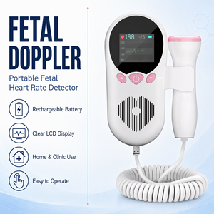 Équipement médical <span class=keywords><strong>Doppler</strong></span> fœtal rechargeable, échographie portable, détecteur de rythme cardiaque fœtal pour femmes enceintes, soins à domicile - Product Image 1