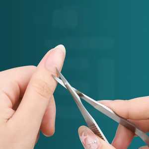 Ciseaux à micro-cils incurvés en acier inoxydable écologiques, extra-affûtés, à ressort, nouveaux ciseaux à cuticules pour manucure - Product Image 5