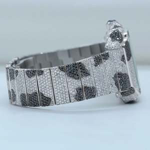 นาฬิกาสแตนเลสประดับเพชรหรูหราพร้อมนาฬิกาฮิปฮอปสุดเท่สำหรับผู้ชายเพิ่มความคมชัดระดับ VVS เพชร - Product Image 3