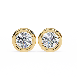 Clous d'oreilles en or 18 carats avec diamants de laboratoire |   Boucles d'oreilles de créateur architecturales haut de gamme |   Bijoux fins durables d'élite - Product Image 2