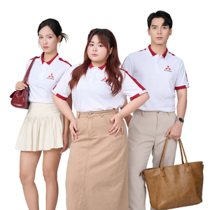 Polos con diseño de parche en el hombro 175gsm Tela antibacteriana ligera para uso unisex Logotipo personalizado incluido - Product Image 1