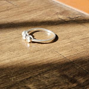 Anillo de plata de piedra lunar arcoíris de moda ligero para bodas fiestas aniversarios - Product Image 4