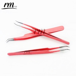 แหนบต่อขนตา RMI คุณภาพสูง สแตนเลสสีทอง 45 90 องศา ปลายแหลม - Product Image 5