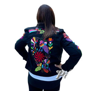 Veste d'hiver de luxe à manches longues pour femme, broderie papillon de haute qualité, faite à la main - Product Image 1