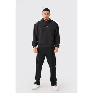 Sweat-shirt à capuche marron taupe pour homme, logo personnalisé, manches longues, pull à capuche, Kangaroo Trackstar, OEM, marque privée - Product Image 4