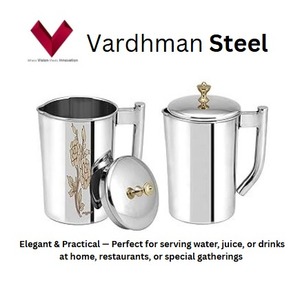 Carafe à eau élégante en acier inoxydable, best-seller 2025, vaisselle fonctionnelle pour les fêtes, gobelet en métal parfait - Product Image 2