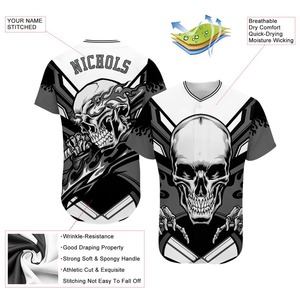Embroidery Custom Printing Men's Baseball <b>Shirts</b> Spandex/<b>Polyester</b> Quick Dry Moisture Wicking Winter Youth Jersey Jersey - Product Image 6