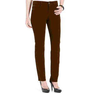 Jeans da Donna Style & Co a Gamba Stretta con Controllo Pancia, Denim Marrone Taglia 24X4.5 con Decorazione a Bottoni, Traspiranti e Semplici alla Moda - Product Image 1