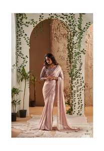 El último diseñador Georgette Silk Lace Border Saree de Fab Zone - Product Image 3