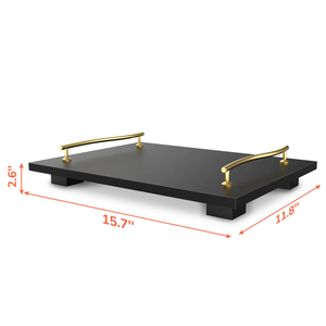Plateau de rangement en bois écologique pour ustensiles de cuisine, plateau de service pour salades avec couvercle à gâteau, solution de rangement pour la cuisine - Product Image 3