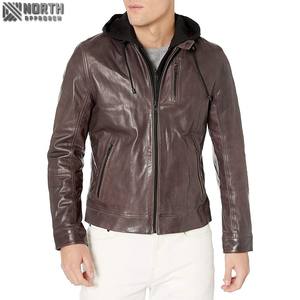 Ventes directes d'usine Vestes en cuir pour hommes Veste en cuir véritable pour hommes à la mode Veste en faux cuir - Product Image 3